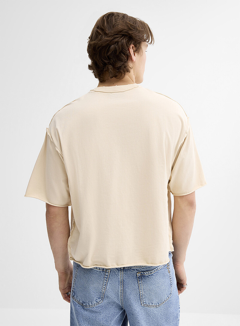 Raw hem cropped loose t-shirt product image 3