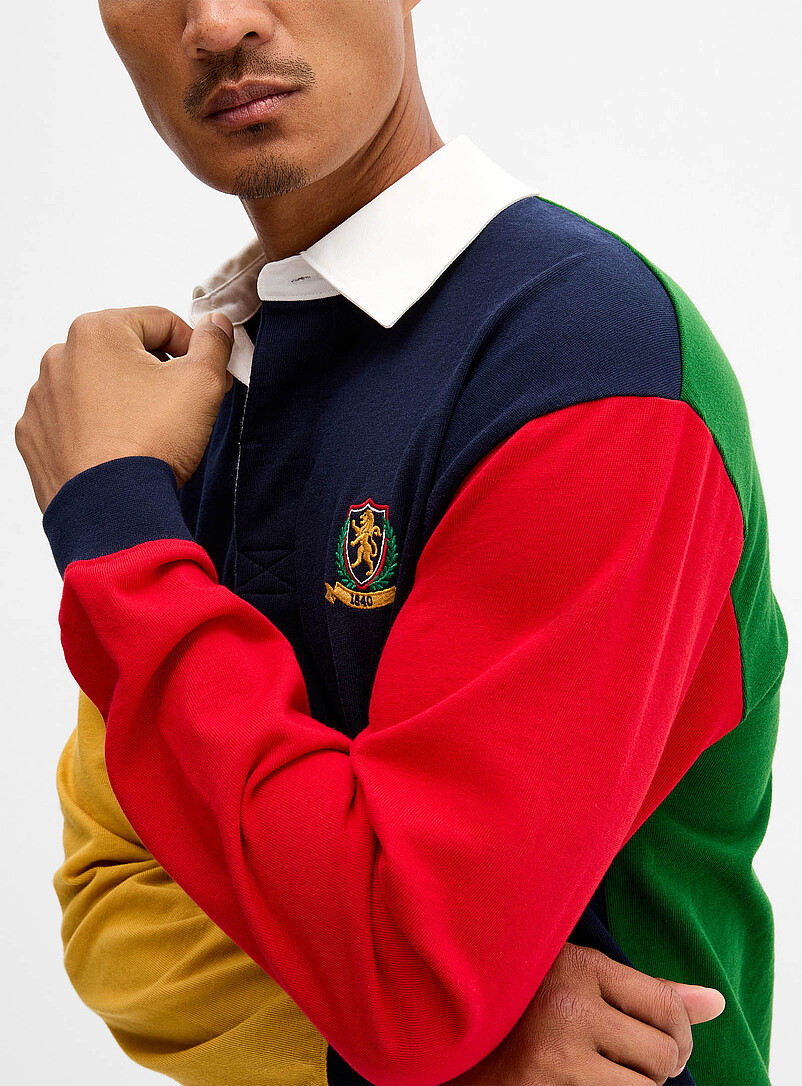 Colour block rugby polo product image 2