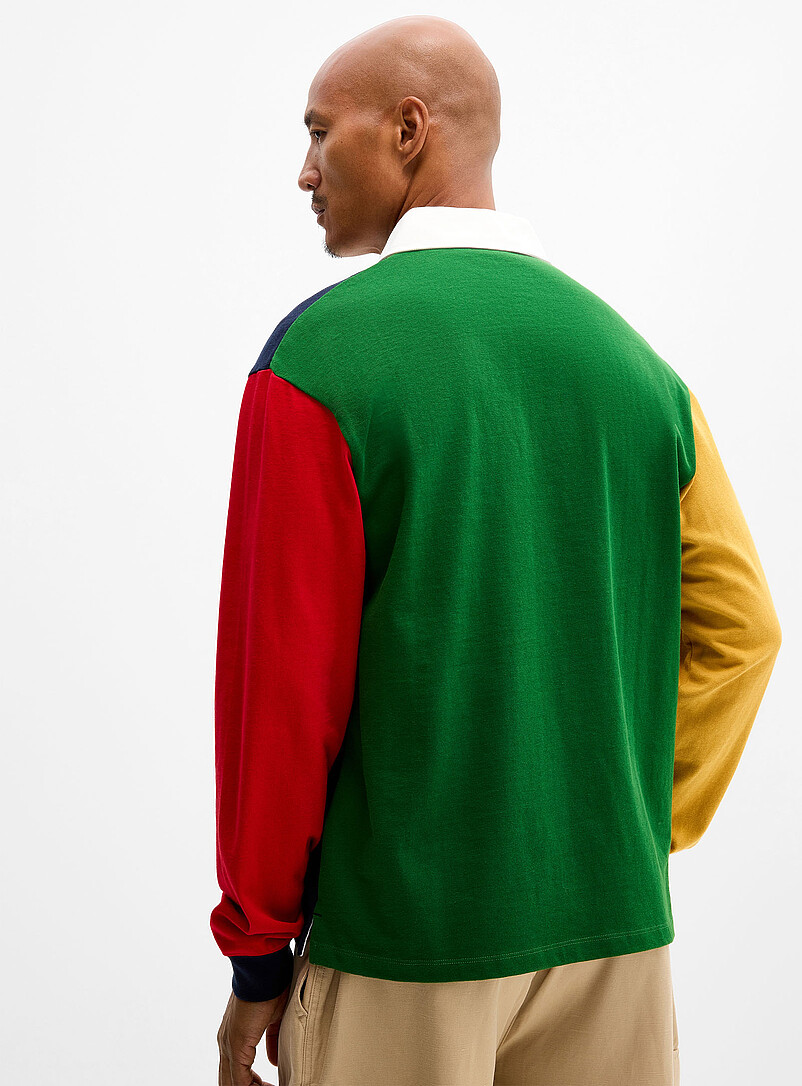 Colour block rugby polo product image 3