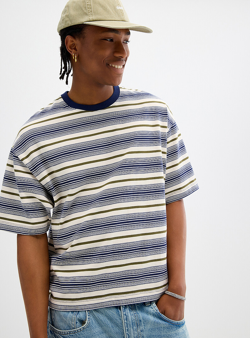 Mixed stripe T-shirt Oversized fit product image (primary)