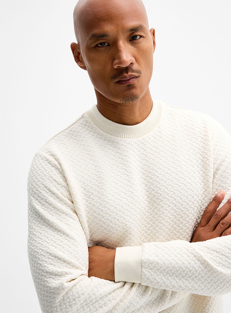 Embossed geo sweatshirt product image (primary)