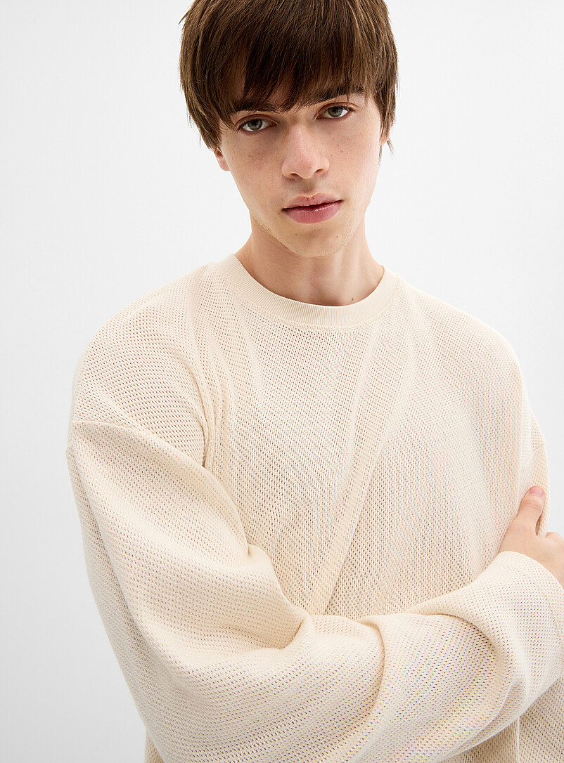 Mesh knit T-shirt Boxy fit product image 2