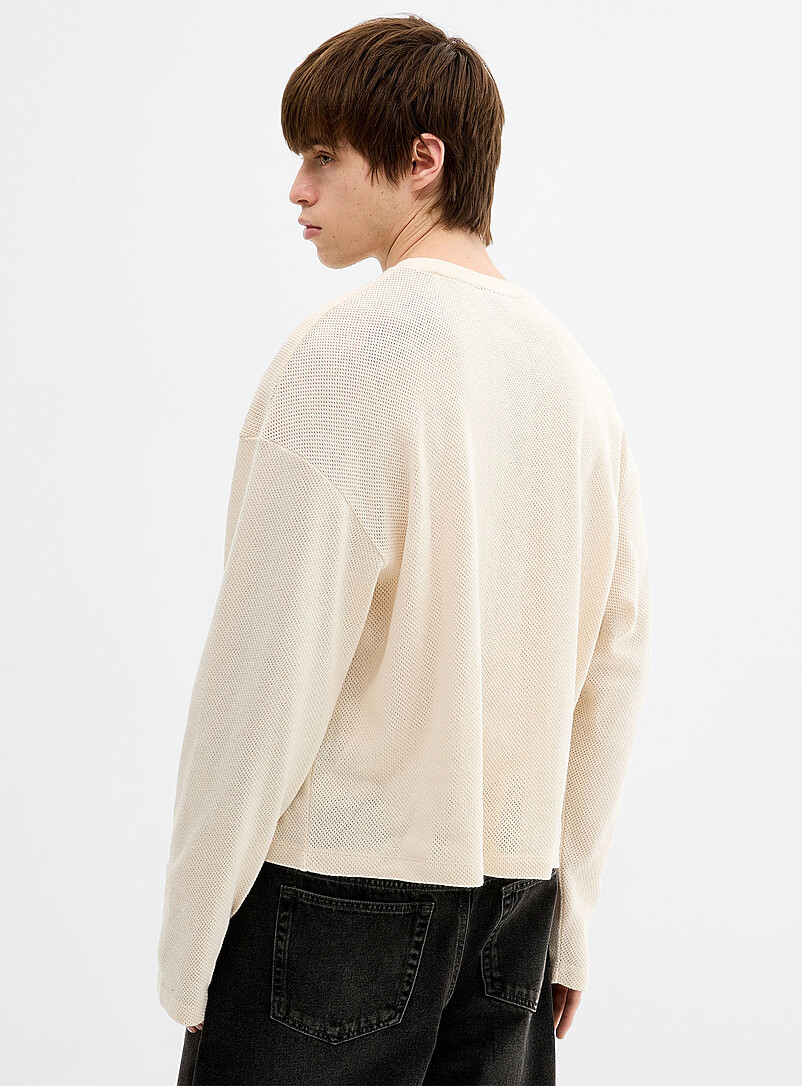 Mesh knit T-shirt Boxy fit product image 3