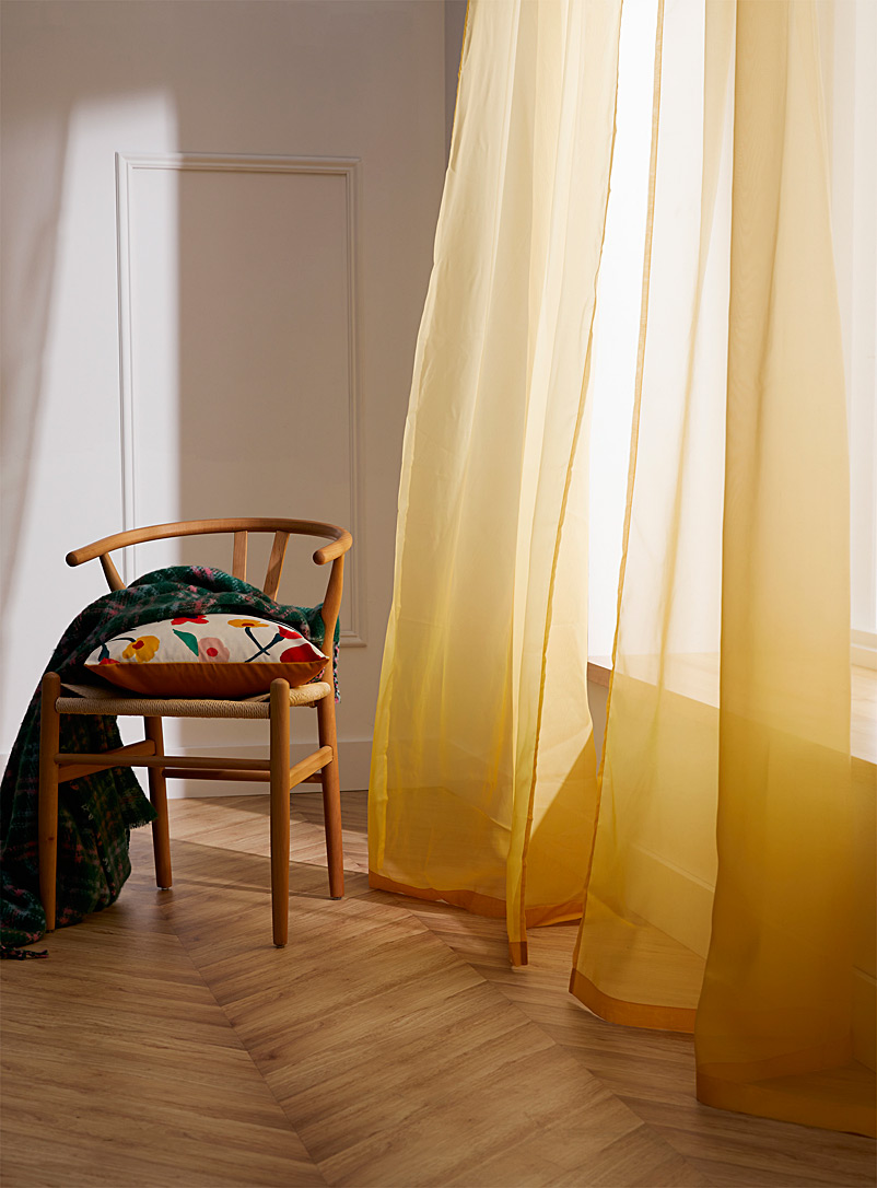 Simons Maison Golden Yellow Colourful airy sheer curtain 135 x 220 cm