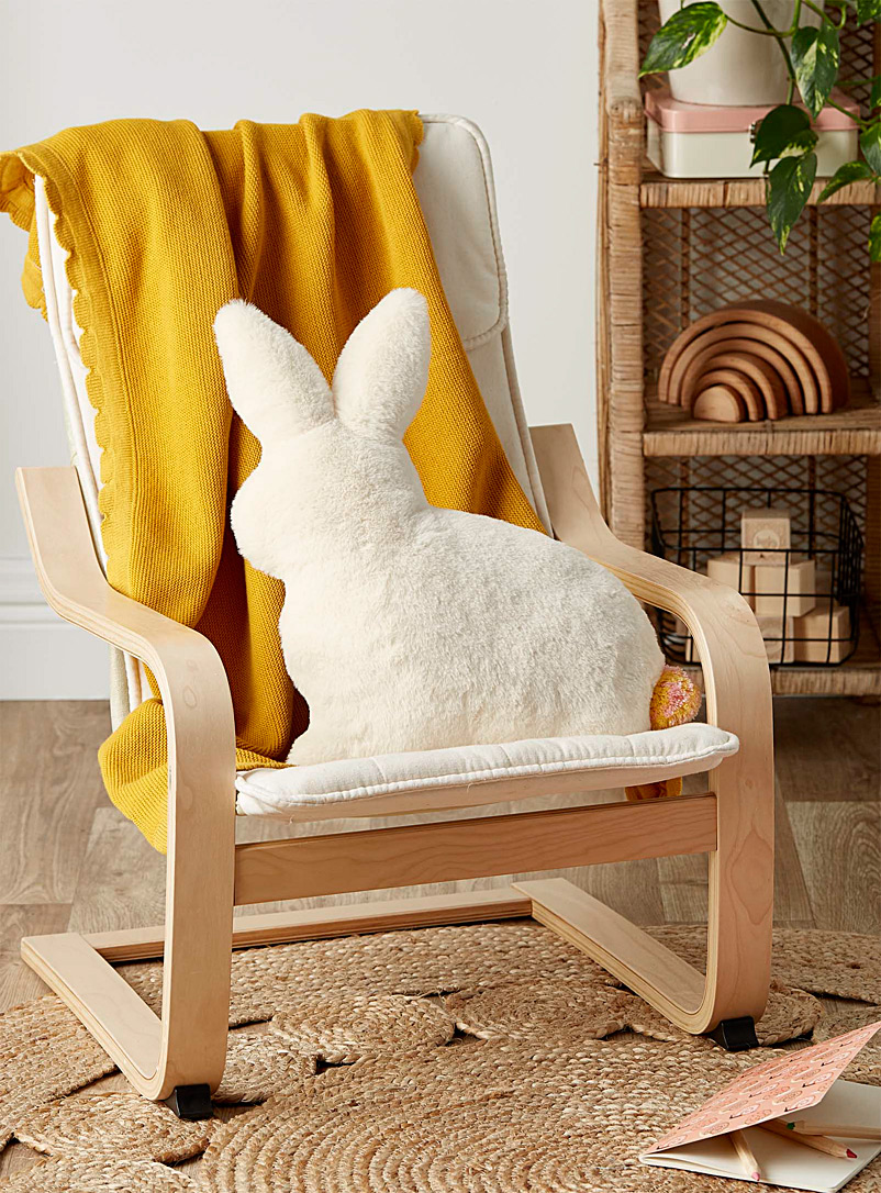 Simons Maison Ivory White Cute rabbit cushion 30 x 40 cm