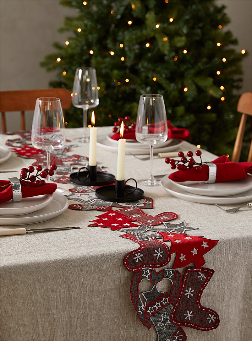 Simons Maison Assorted Christmas garland table runner 3 sizes available