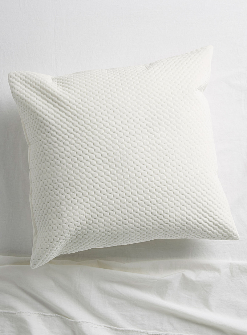Simons Maison White Embossed velvet Euro pillow sham