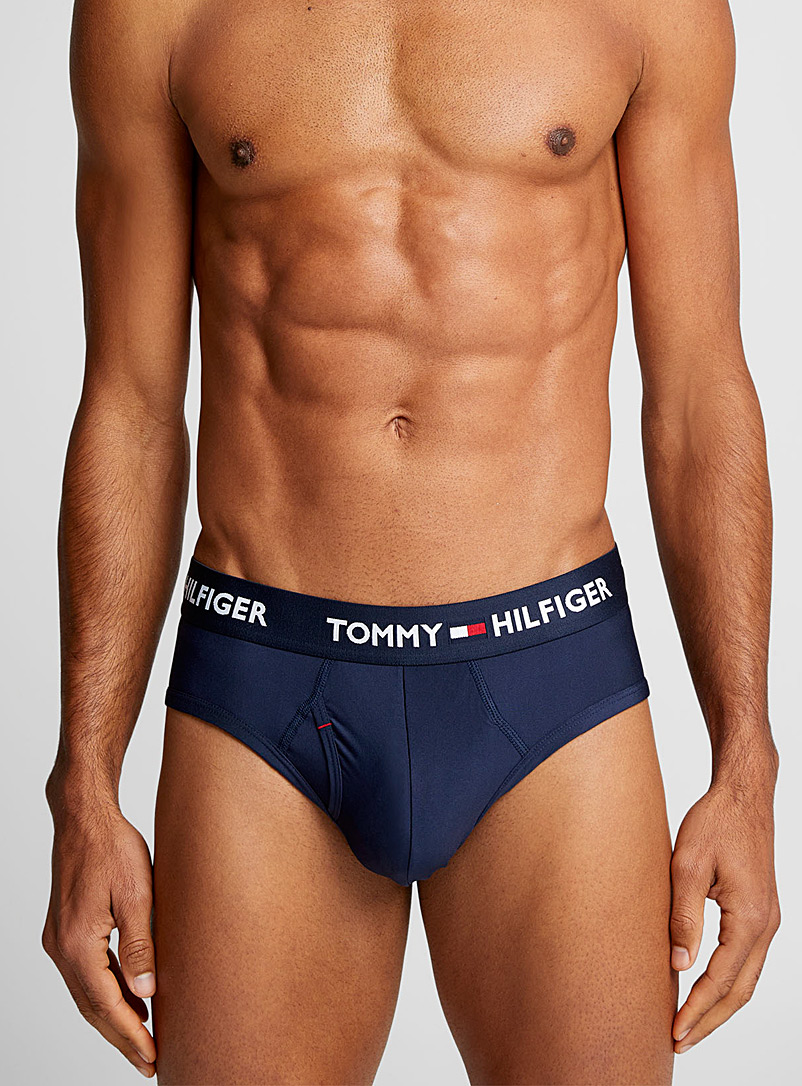 Logo-waist blue brief, Tommy Hilfiger, Shop Men's Comfort Briefs Online