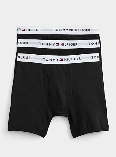 Tommy Hilfiger Black Pure cotton boxer brief 3-pack for men