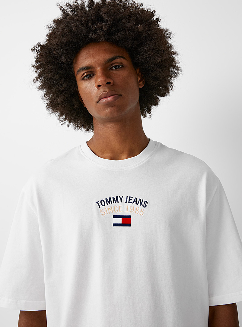 Tommy Hilfiger: Le t-shirt logo 1985 Blanc pour homme