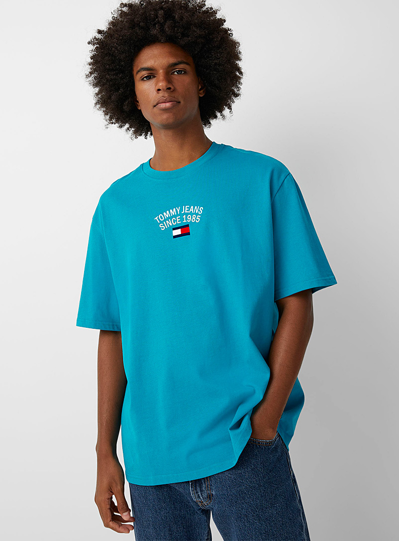 Tommy Hilfiger Blue 1985 logo T-shirt for men