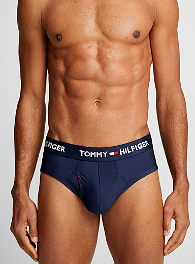 Tommy Hilfiger 3 pack everyday micro boxer briefs in red navy stripe light  blue