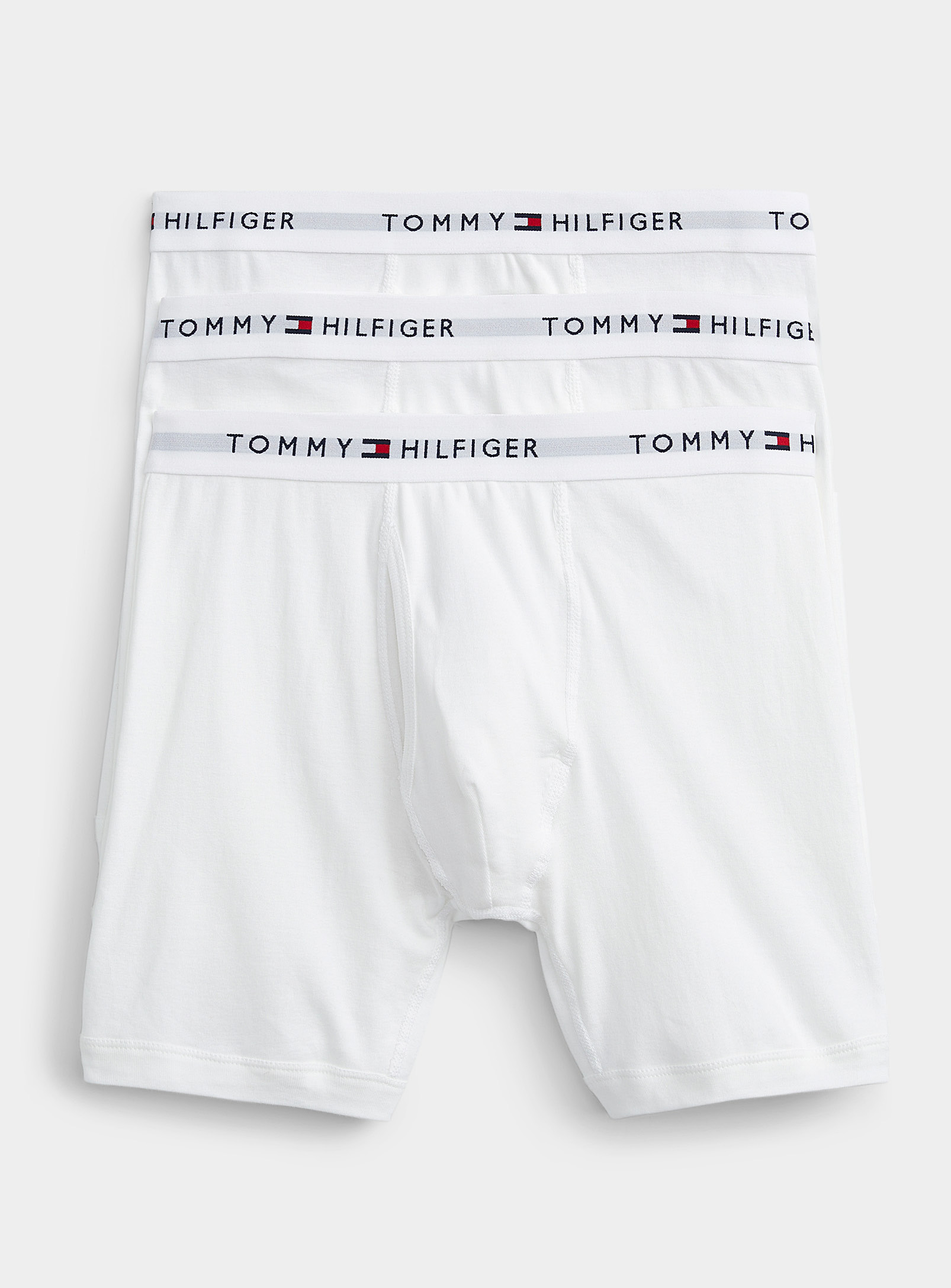 Shop Tommy Hilfiger Pure Cotton Boxer Brief 3-pack In White