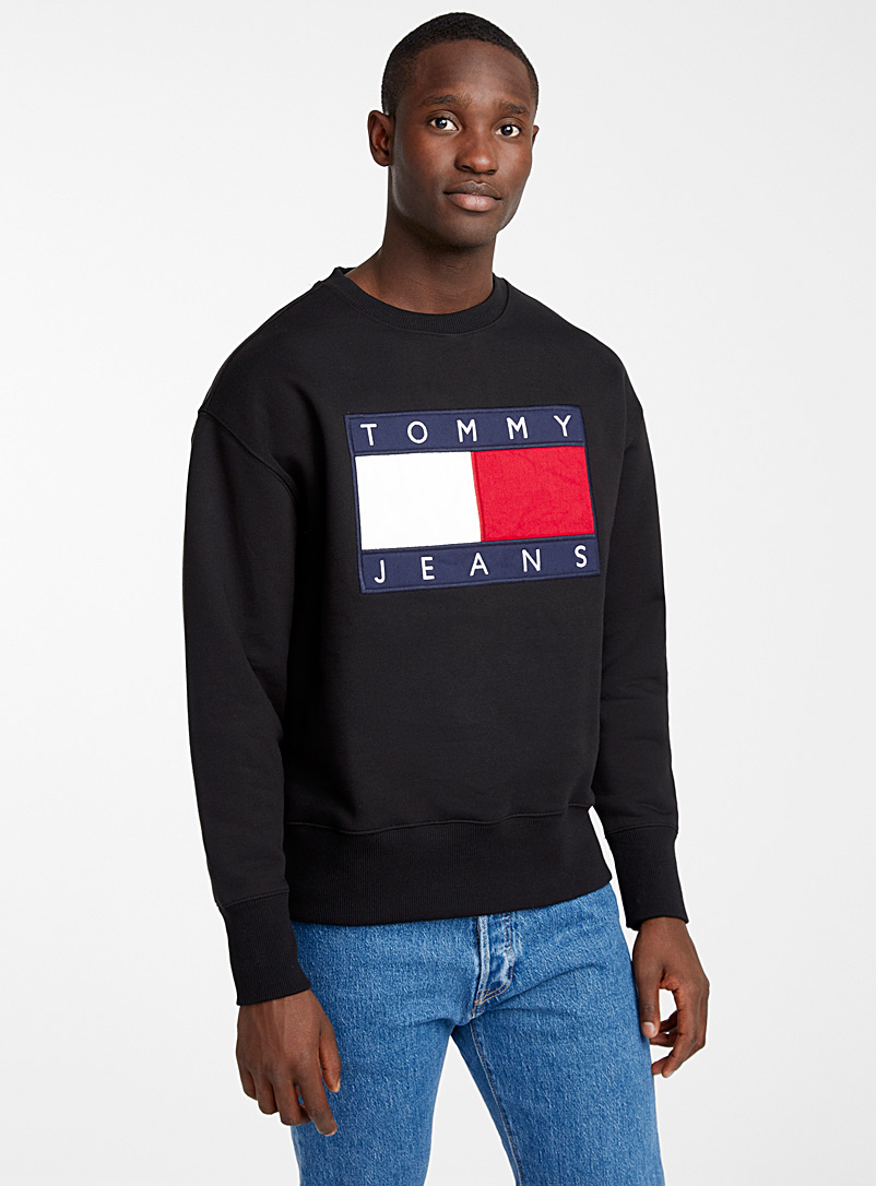 tommy jeans crew neck logo jumper