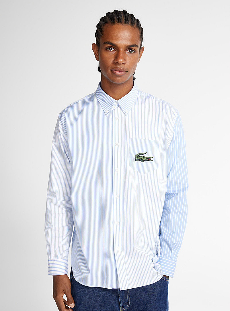 Lacoste Baby Blue Mixed stripe shirt for men