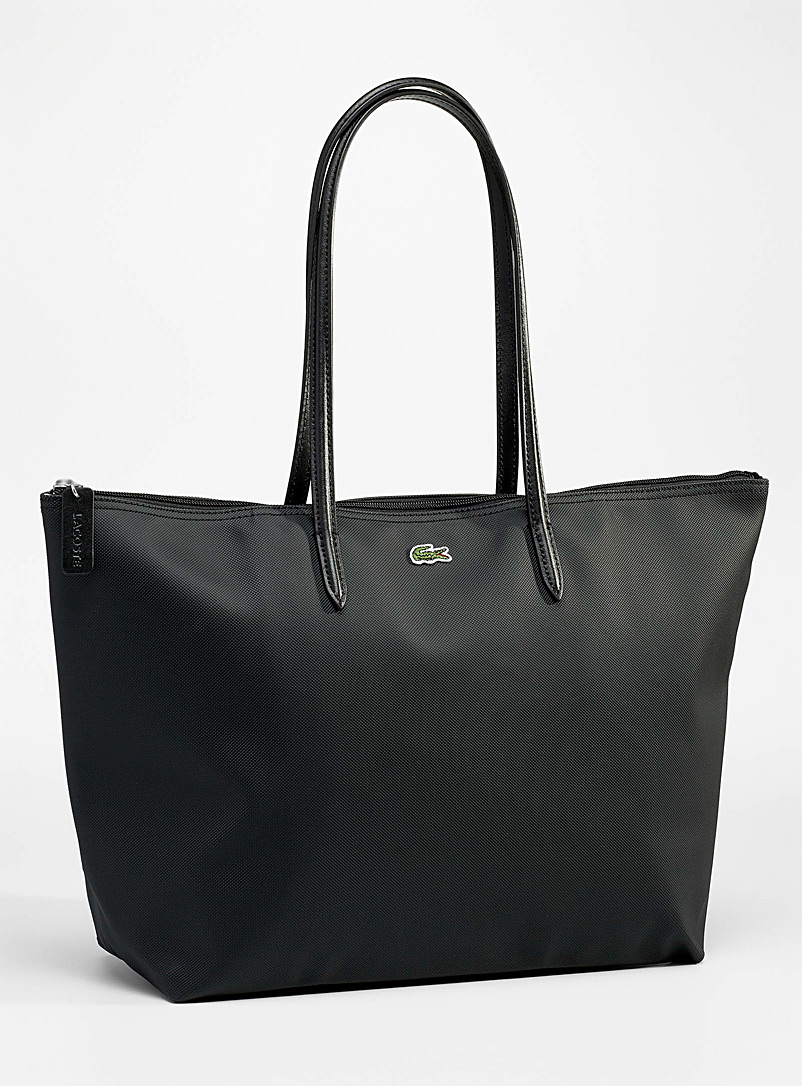 Lacoste Black Concept zip tote for women