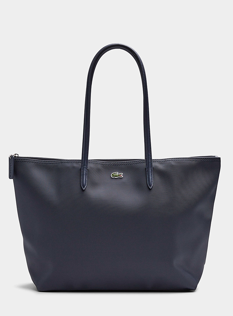 Lacoste Dark Blue Concept zip tote for women