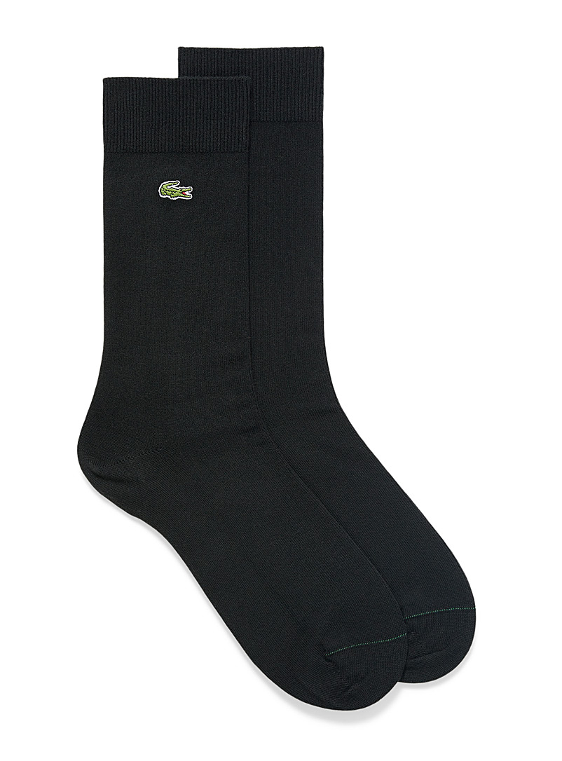 Lacoste Black Essential croc socks for men