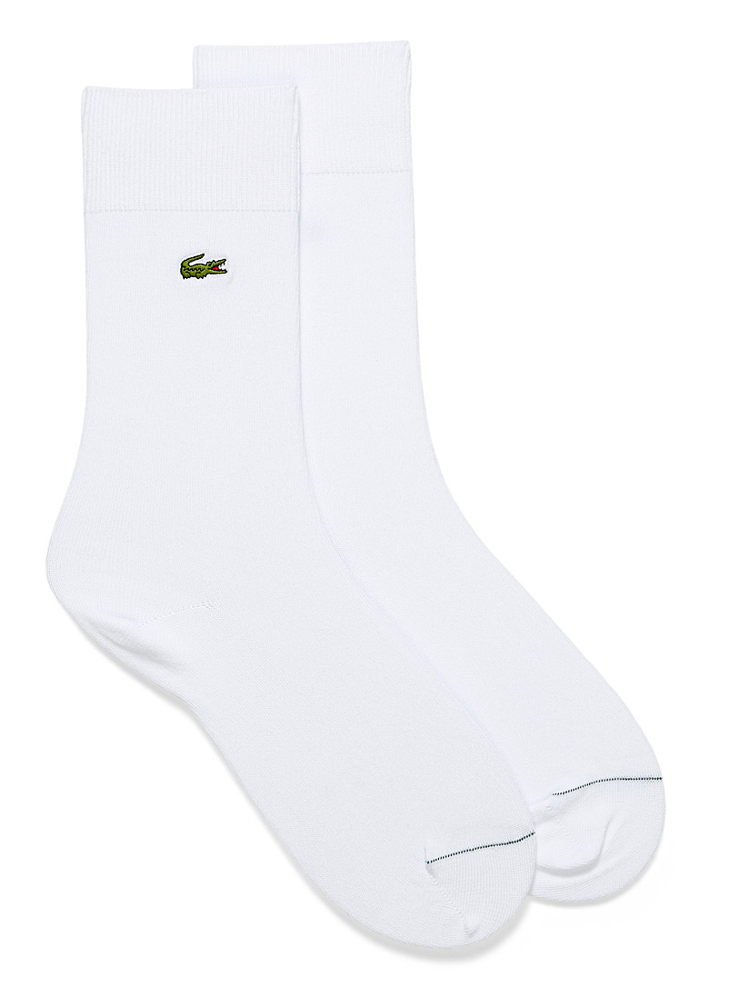 Lacoste White Essential croc socks for men