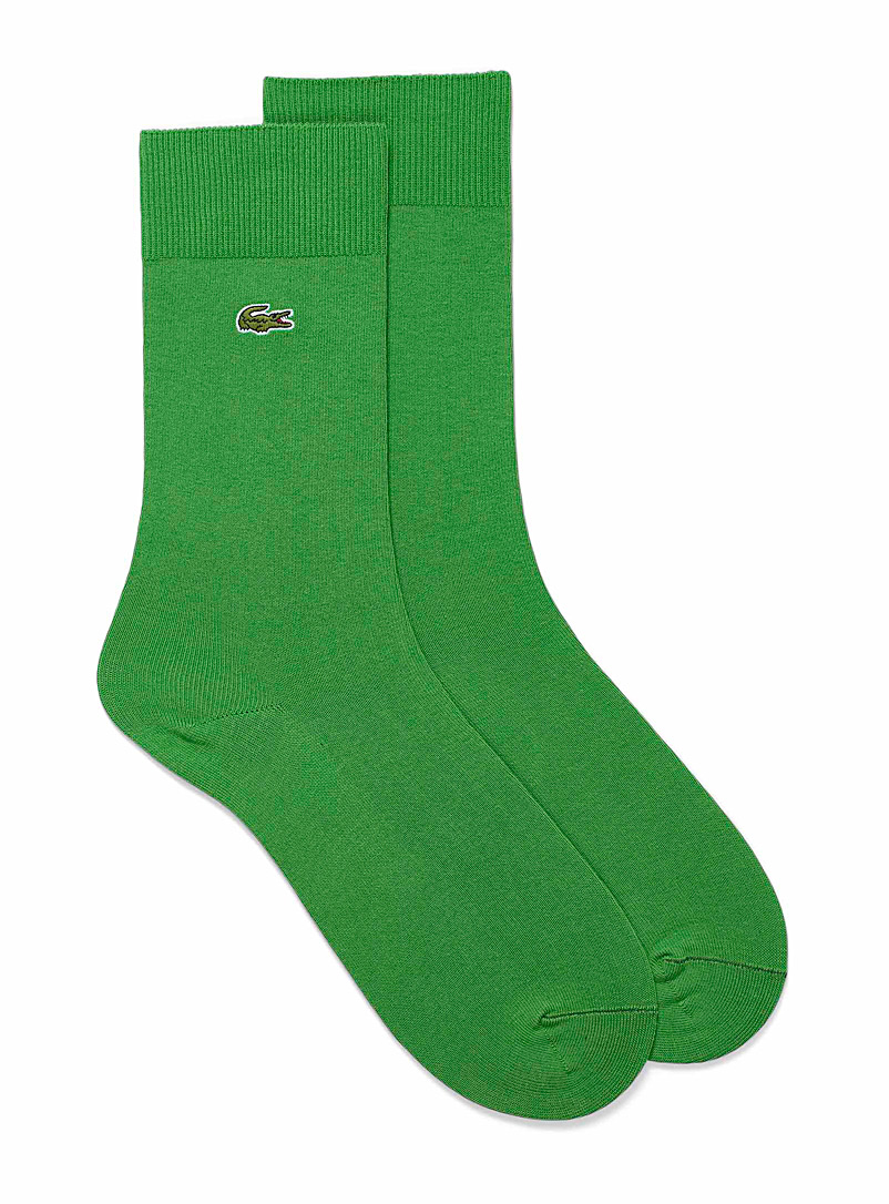 Lacoste Black Essential croc socks for men