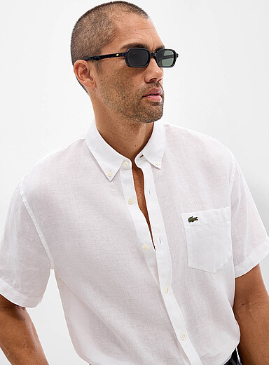 Minimalist pure linen shirt <b>Regular fit</b>