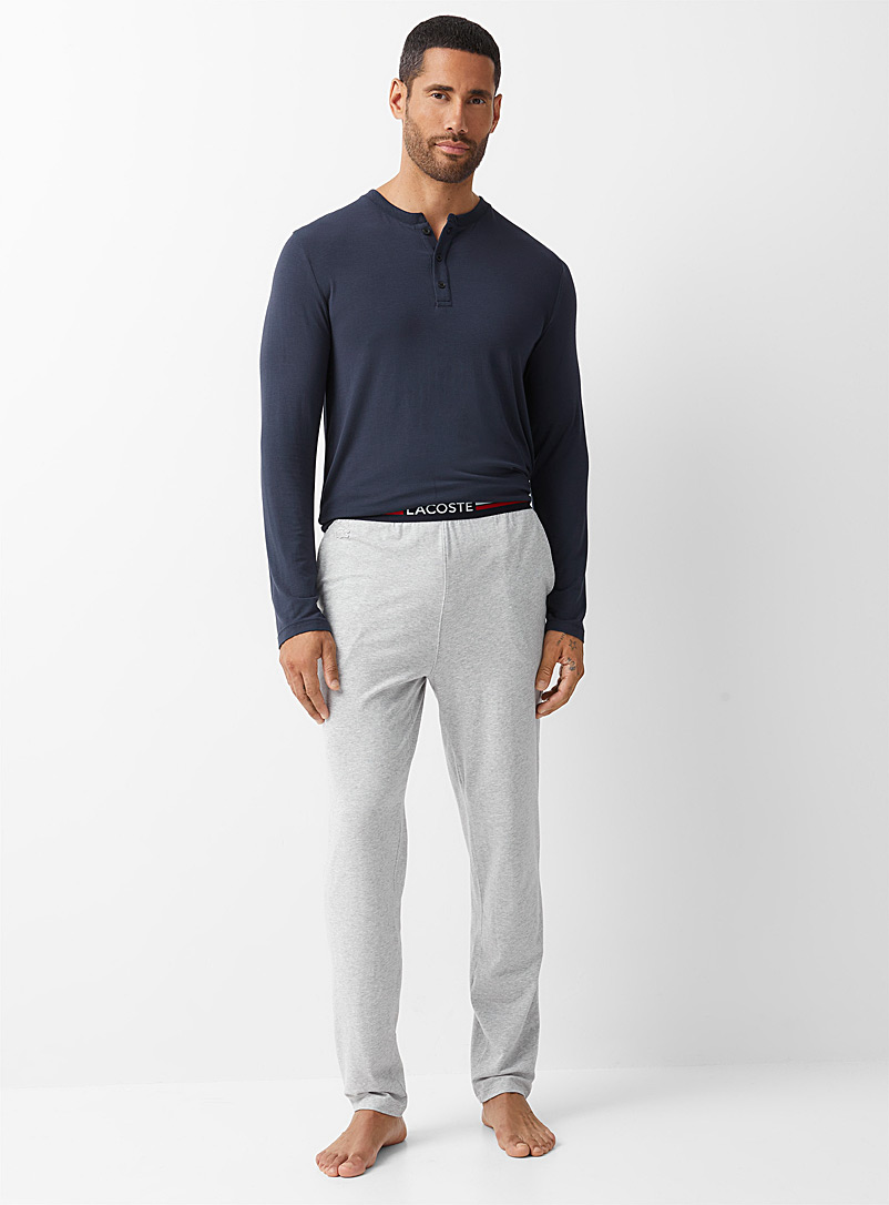 Lacoste Charcoal Branded waist lounge pant for men