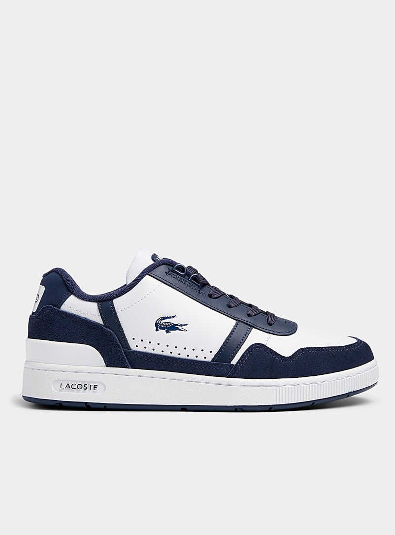 Lacoste Marine Blue Navy and white T-Clip sneakers Men for men