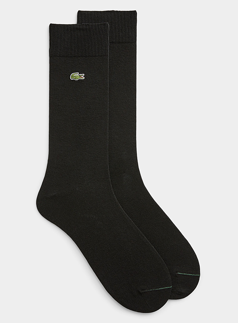 Lacoste: La chaussette petit logo croco Noir pour homme