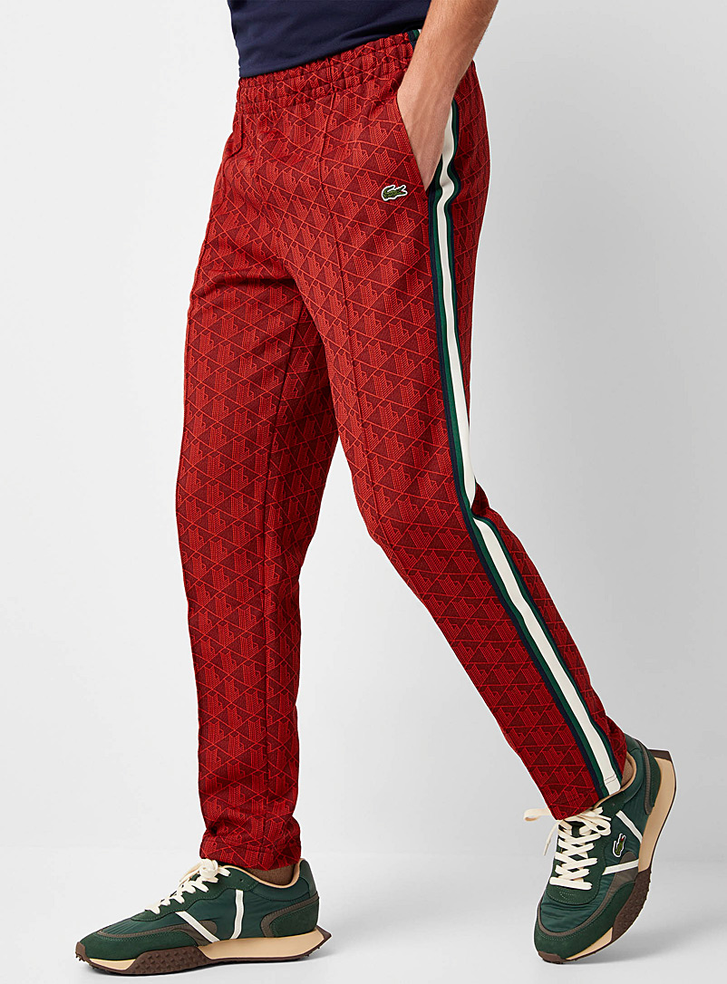 Lacoste Ruby Red Monochrome jacquard pant for men