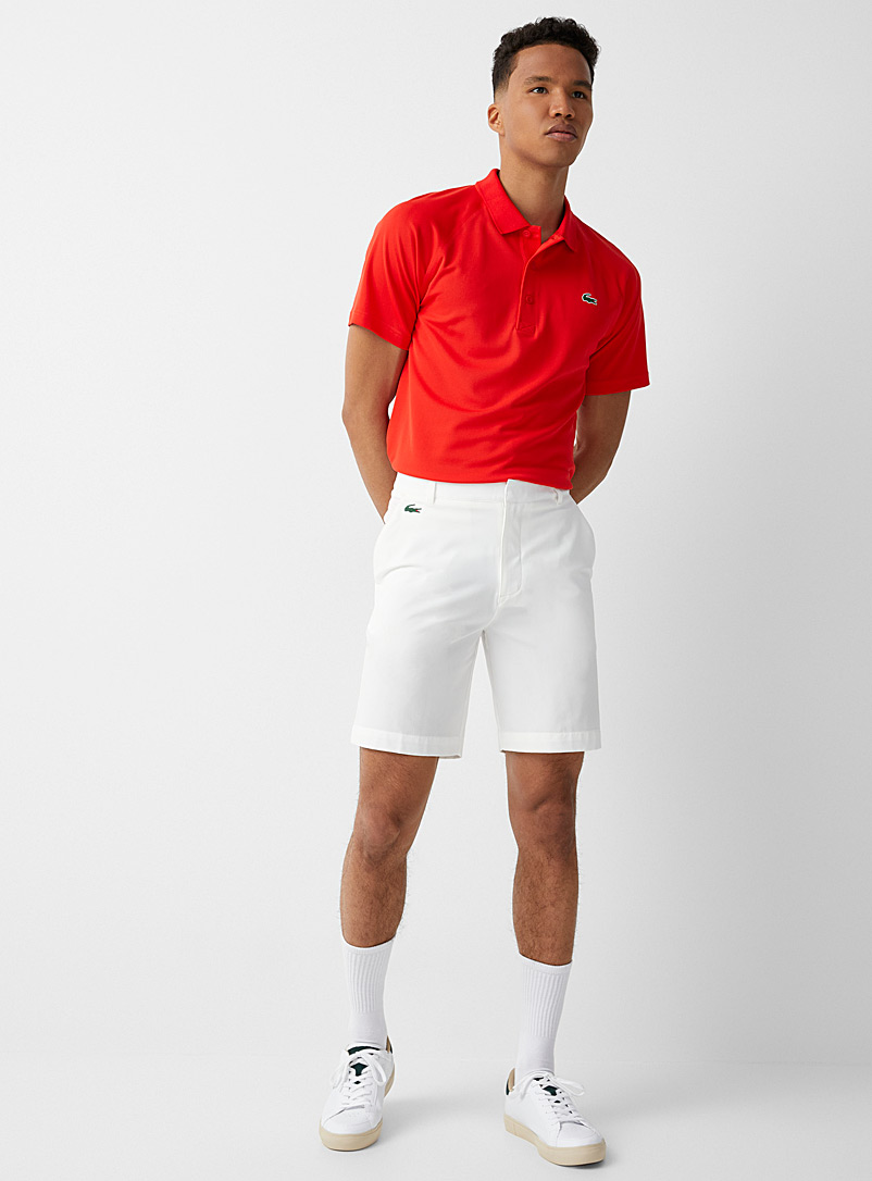 Lacoste White Stretch golf short for men