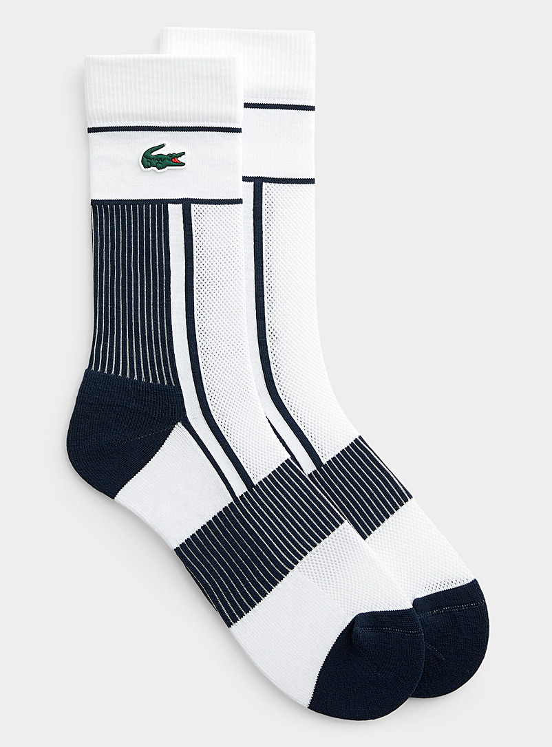 Lacoste: La chaussette logo tricot multidensités Blanc pour homme