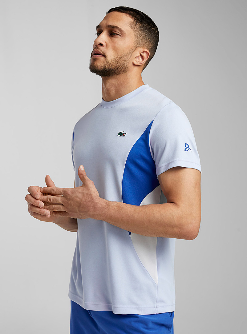 Lacoste Patterned Blue Novak Djokovic piqué jersey tee for men