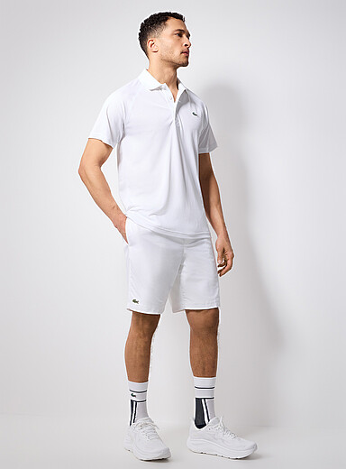 Cotton-lined taffeta tennis short