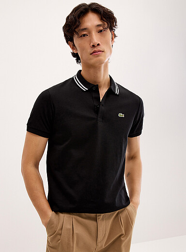 Le polo jersey col ray&eacute; exclusif <b>Coupe r&eacute;guli&egrave;re</b>