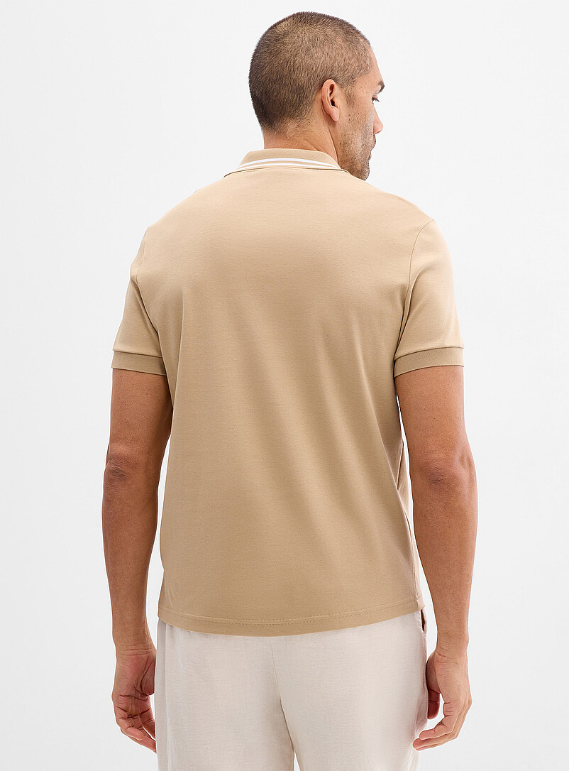 Lacoste: Le polo jersey col ray&eacute; exclusif <b>Coupe r&eacute;guli&egrave;re</b> Vert pour homme
