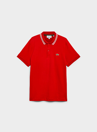 Le polo jersey col ray&eacute; exclusif <b>Coupe r&eacute;guli&egrave;re</b>
