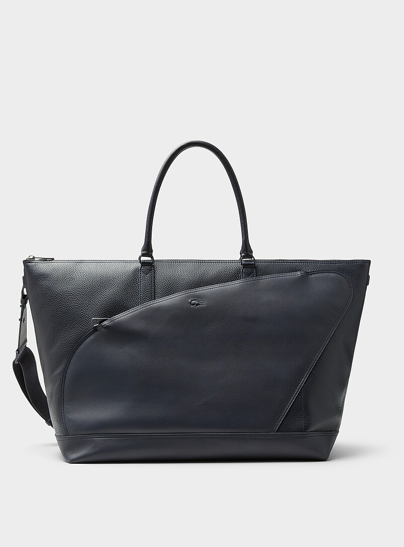 lacoste travel bag men's Amazon.com | Mens LCST Messenger Bag, Off White, One Size The Lacoste shoulder bag impresses with its modern design in elegant navy blue and combines sustainability with style thanks to the high Lacoste Duffle Bag Black/Grey Duffle