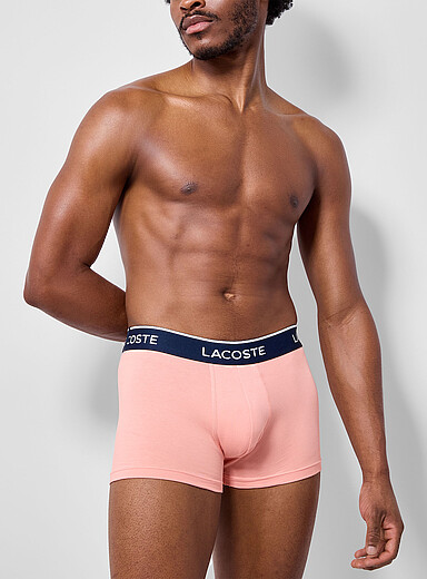 Lacoste Dusky Pink 3" pastel stretch trunk Cotton for men