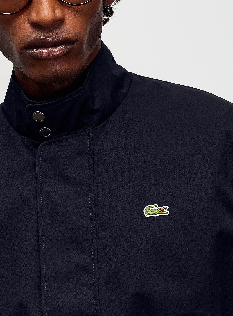 Lacoste Navy/Midnight Blue Croc logo Harrington jacket for men