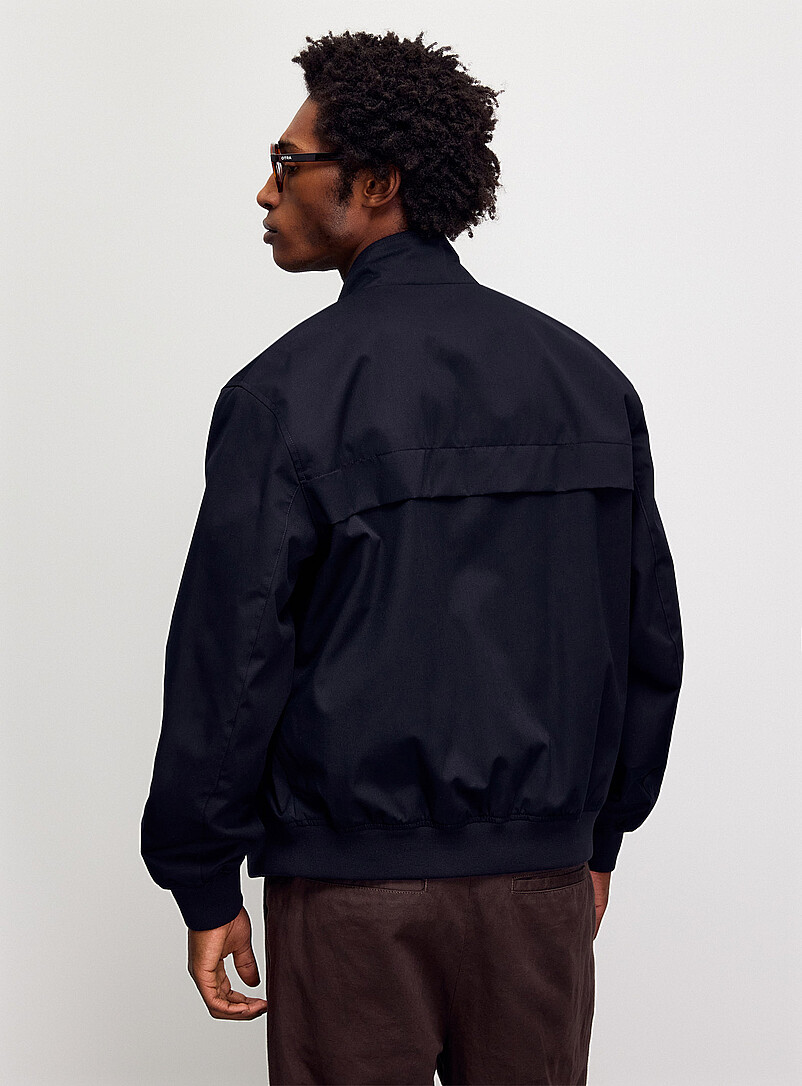 Lacoste Navy/Midnight Blue Croc logo Harrington jacket for men