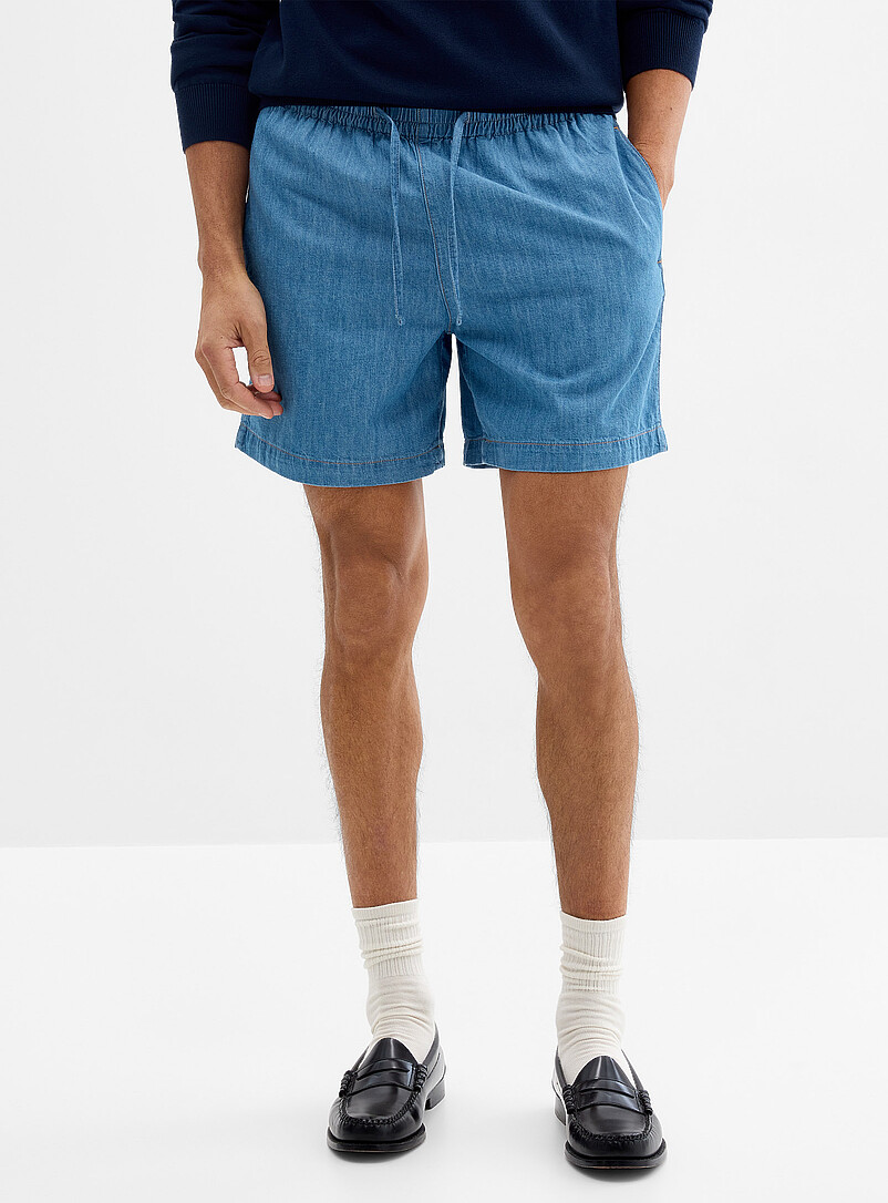 Lacoste Blue Lightweight denim short for men