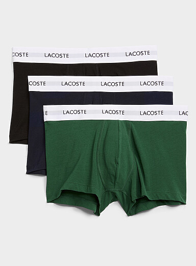3" black/navy/green trunks 3-pack
