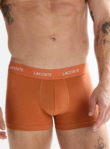 Lacoste Orange 3" colourful trunk Cotton for men
