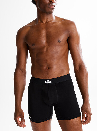 Lacoste Black 5" croc-logo boxer brief Cotton for men