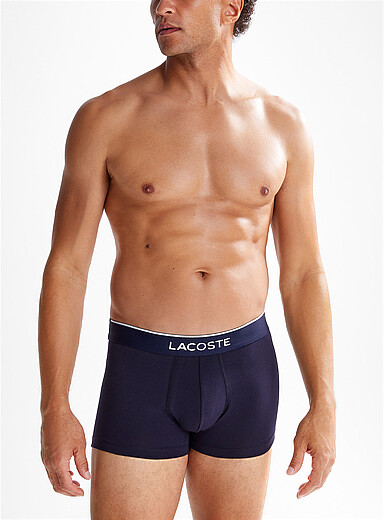 Lacoste Navy/Midnight Blue 3" stretch cotton trunk for men