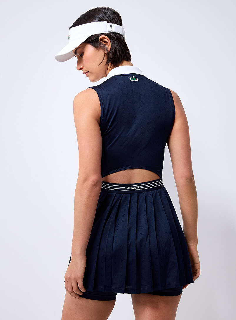 Lacoste: La robe de sport &agrave; plis dos ouvert Short int&eacute;gr&eacute; Bleu marine - Bleu nuit pour femme