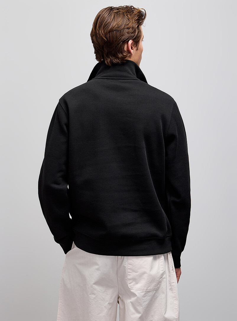 Lacoste: Le sweat col montant zipp&eacute; Gris clair pour homme