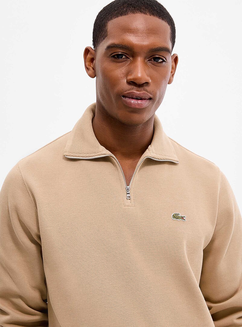 Zippered mock-neck sweatshirt | Lacoste | | Simons