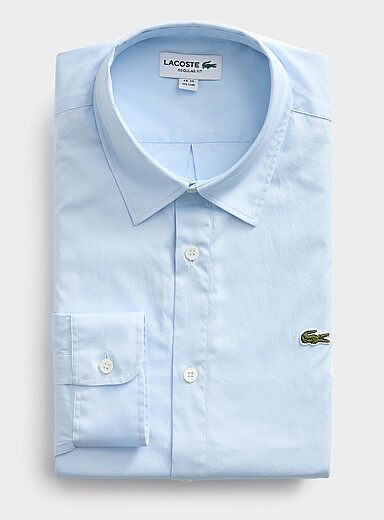 La chemise unie logo crocodile <b>Coupe r&eacute;guli&egrave;re</b>