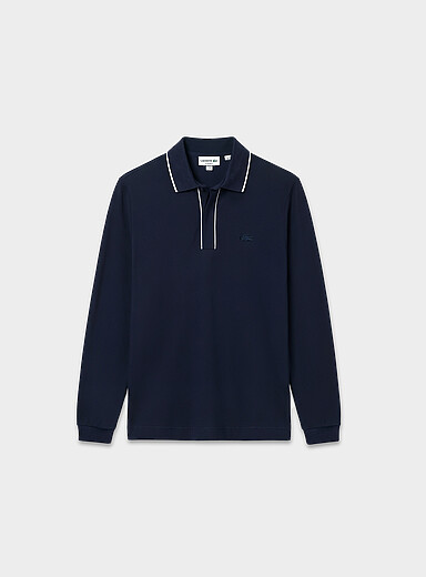 Lacoste Navy/Midnight Blue Retro trim polo for men